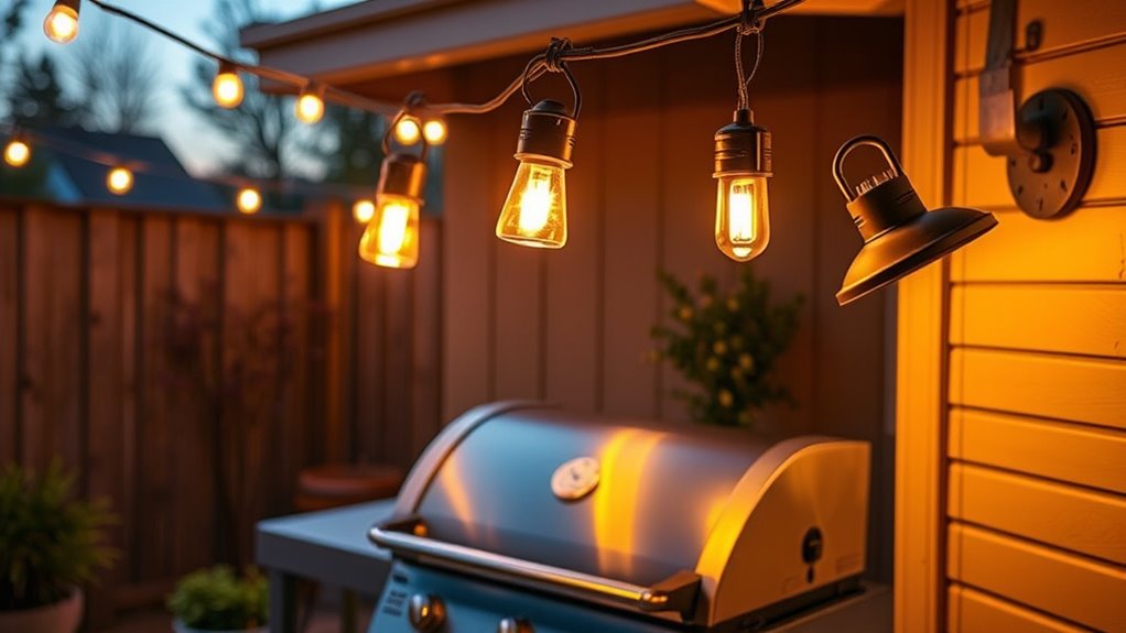 optimal small patio grill lighting