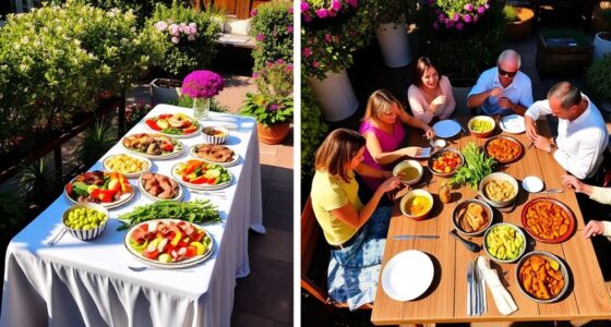 outdoor buffet family style