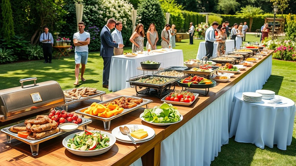outdoor buffet setup tips
