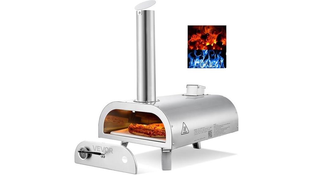 outdoor dual fuel pizza oven