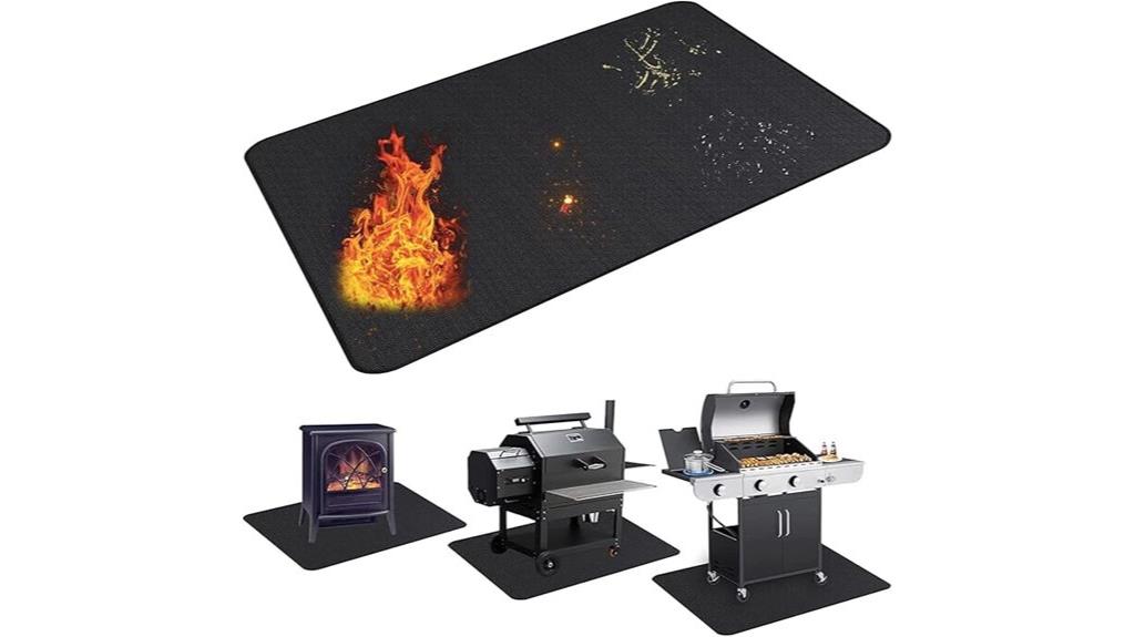 outdoor fireproof grill mat