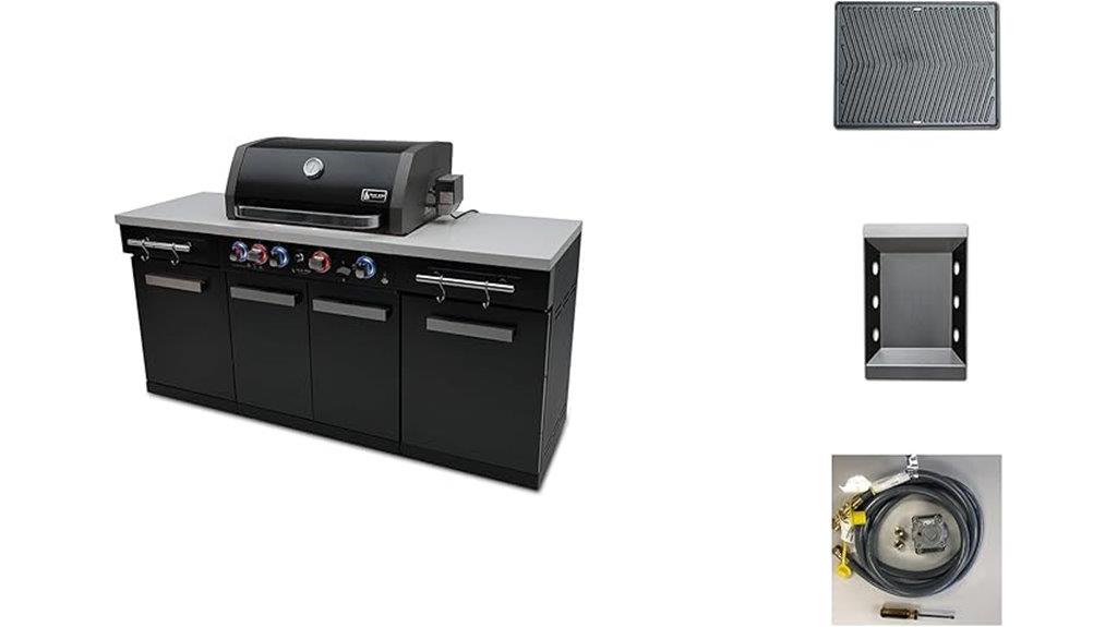 outdoor five burner grill
