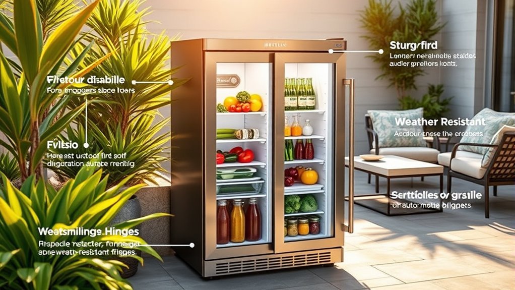 outdoor fridge selection factors