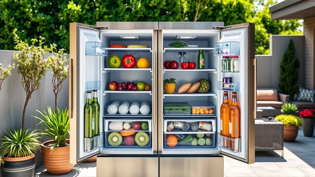 outdoor fridge selection factors