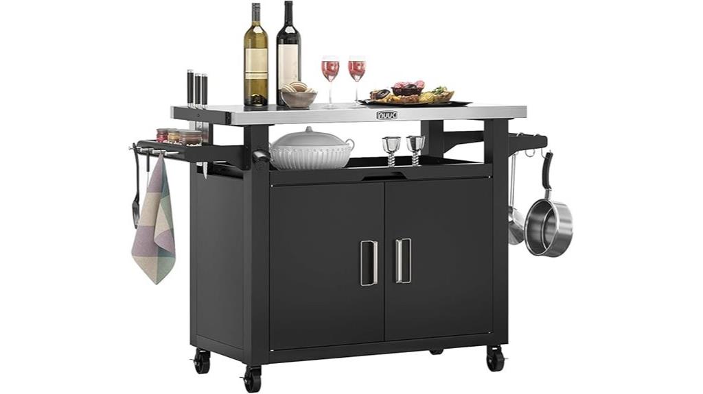 outdoor grill cart