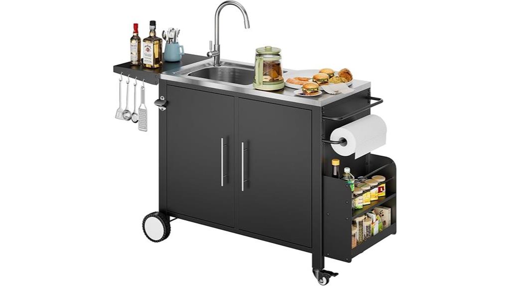 outdoor grill cart