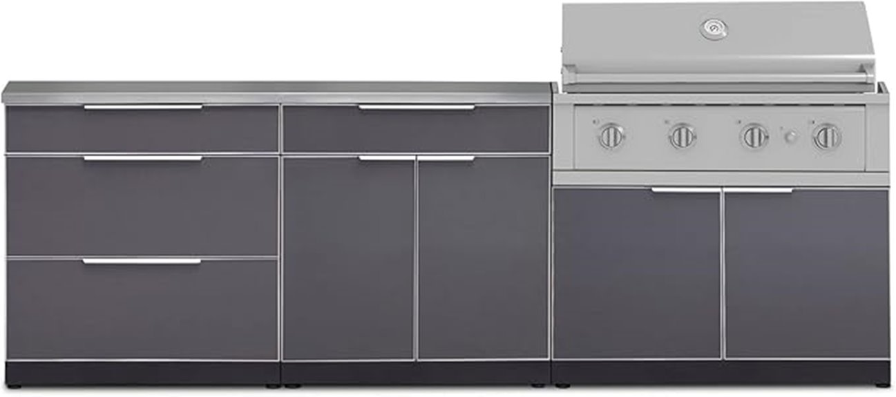 outdoor kitchen and grill