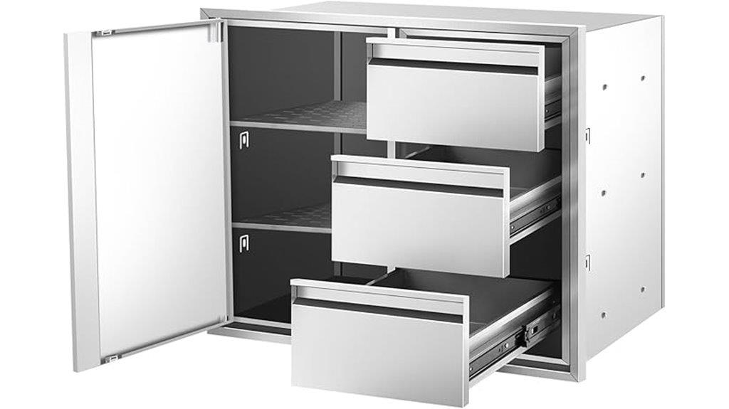 outdoor kitchen drawer dimensions