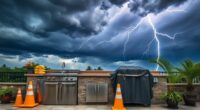 outdoor kitchen storm safety