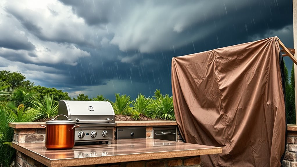 outdoor kitchen storm safety