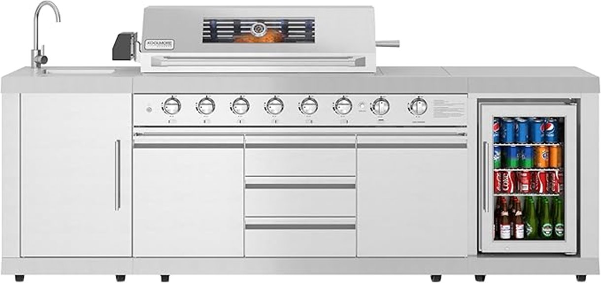 outdoor kitchen with grill