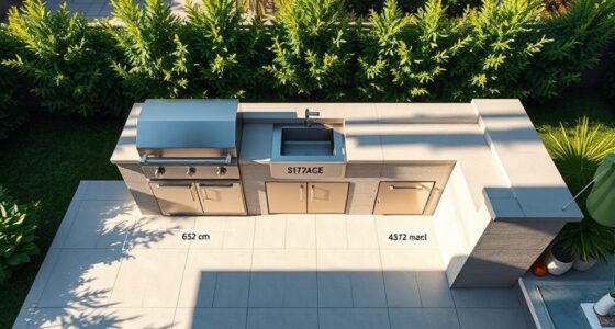 outdoor kitchen work triangle