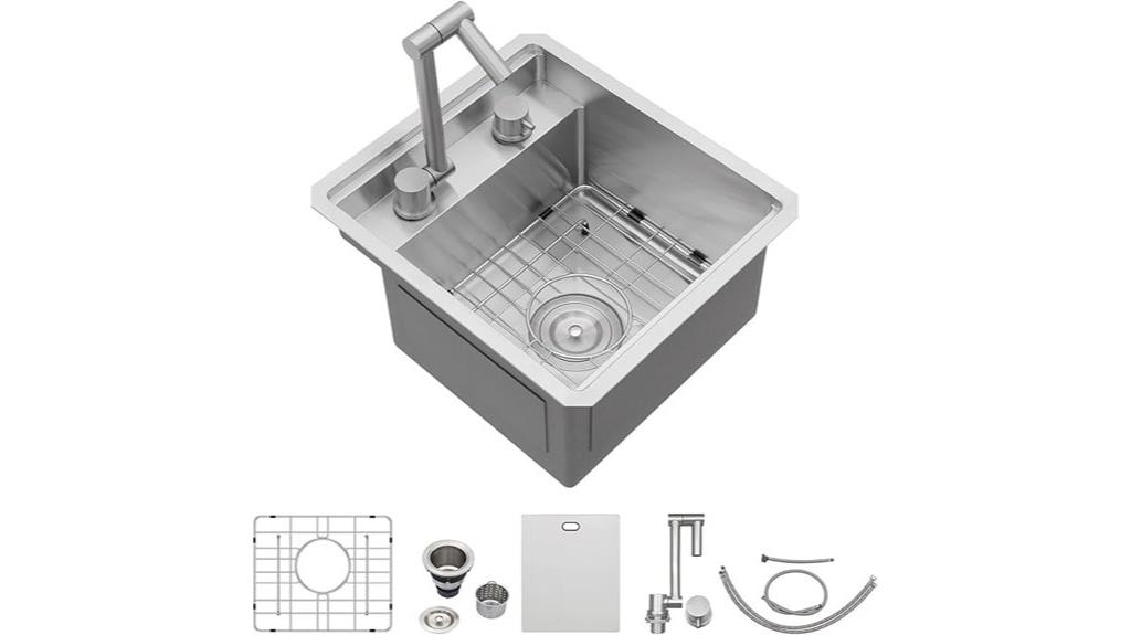 outdoor sink with folding faucet