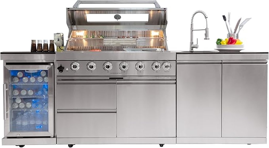 outdoor stainless steel grill