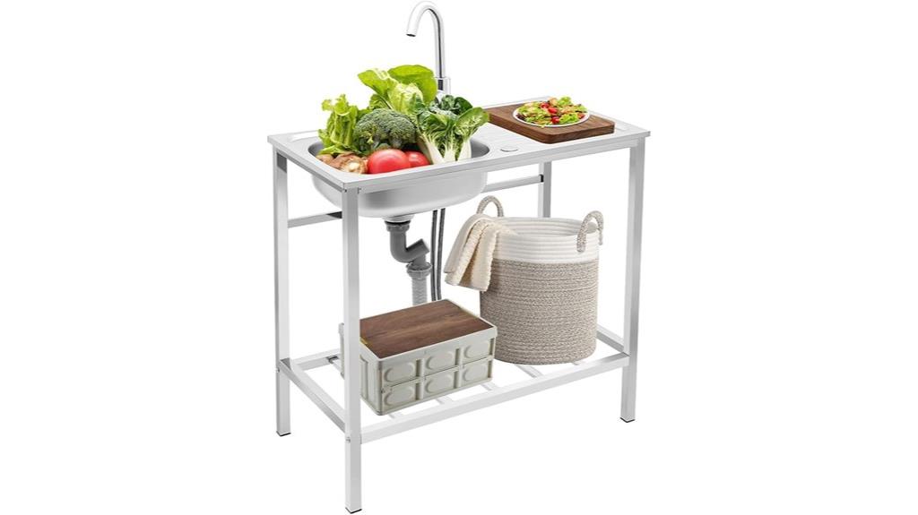 outdoor stainless steel sink