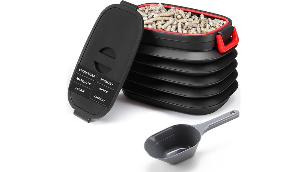 pellet storage with accessories