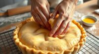 pie baking without burning