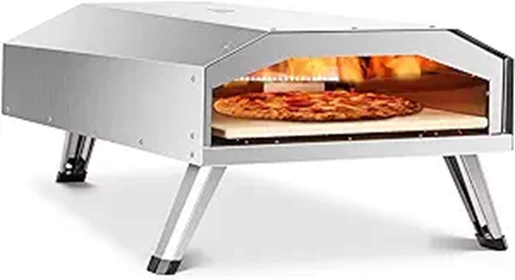 portable 12 inch gas pizza oven