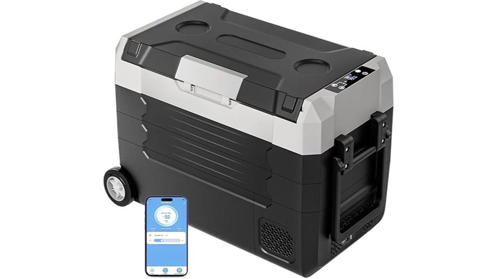 portable 12v refrigerator with app