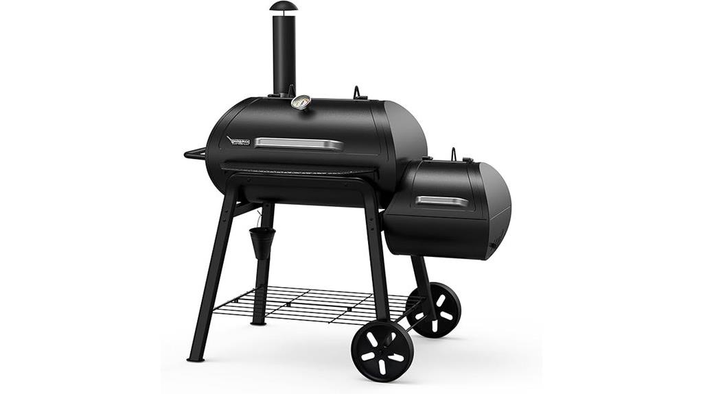 portable charcoal offset smoker