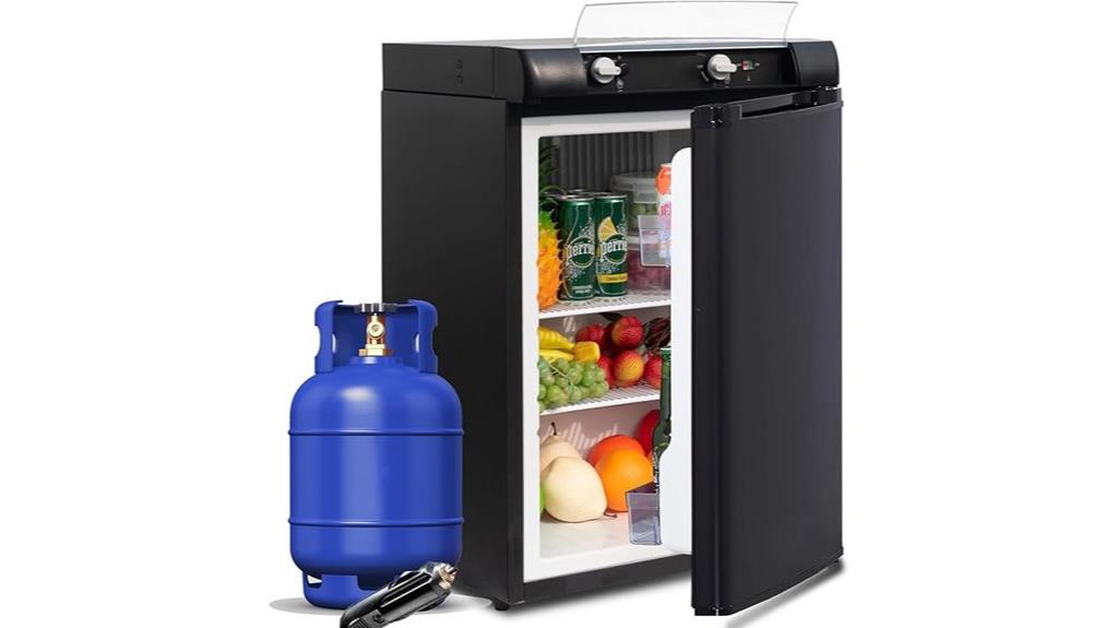 portable propane camping refrigerator