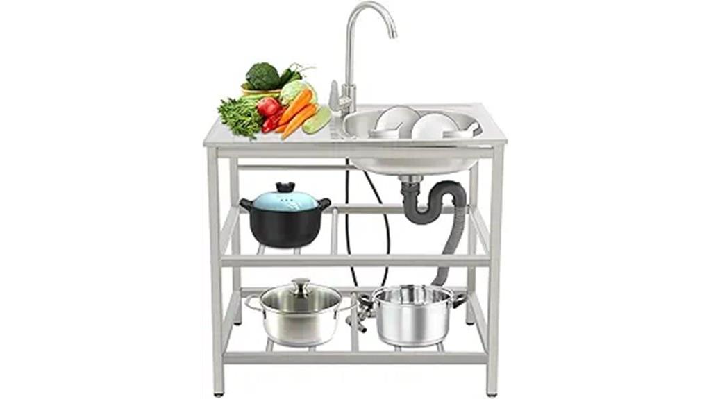 portable stainless steel sink