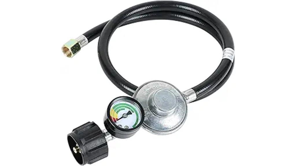 propane hose with gauge