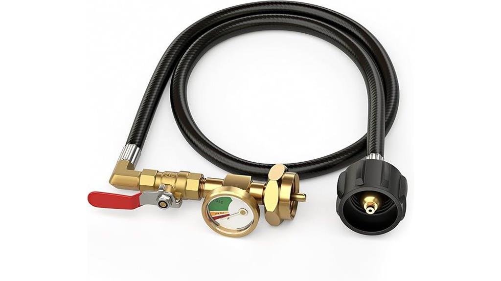 propane refill adapter with gauge