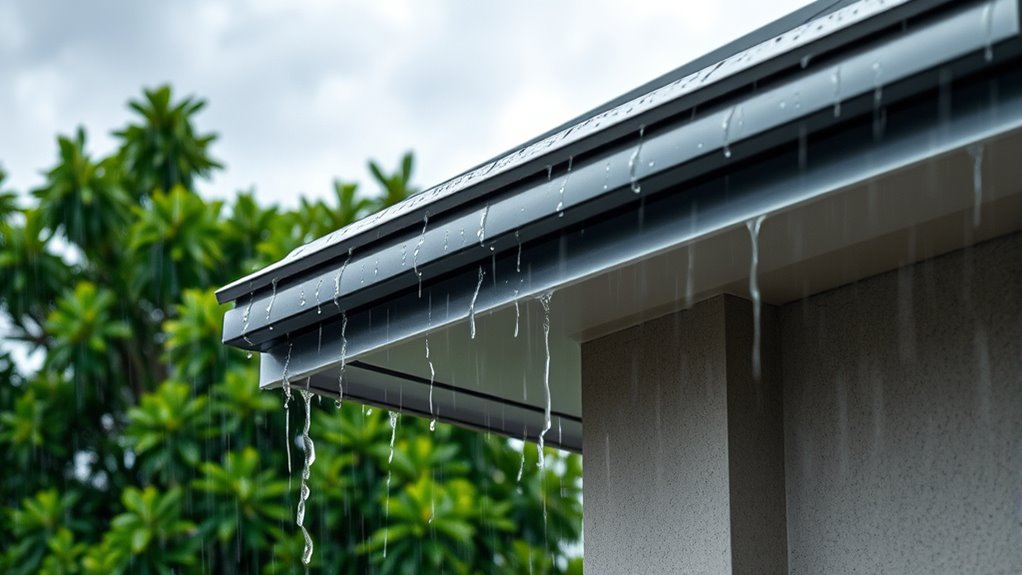 proper gutter slope drip placement