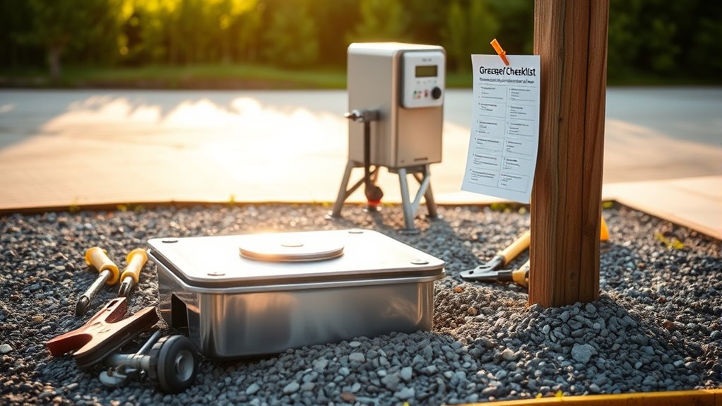 proper outdoor grease containment