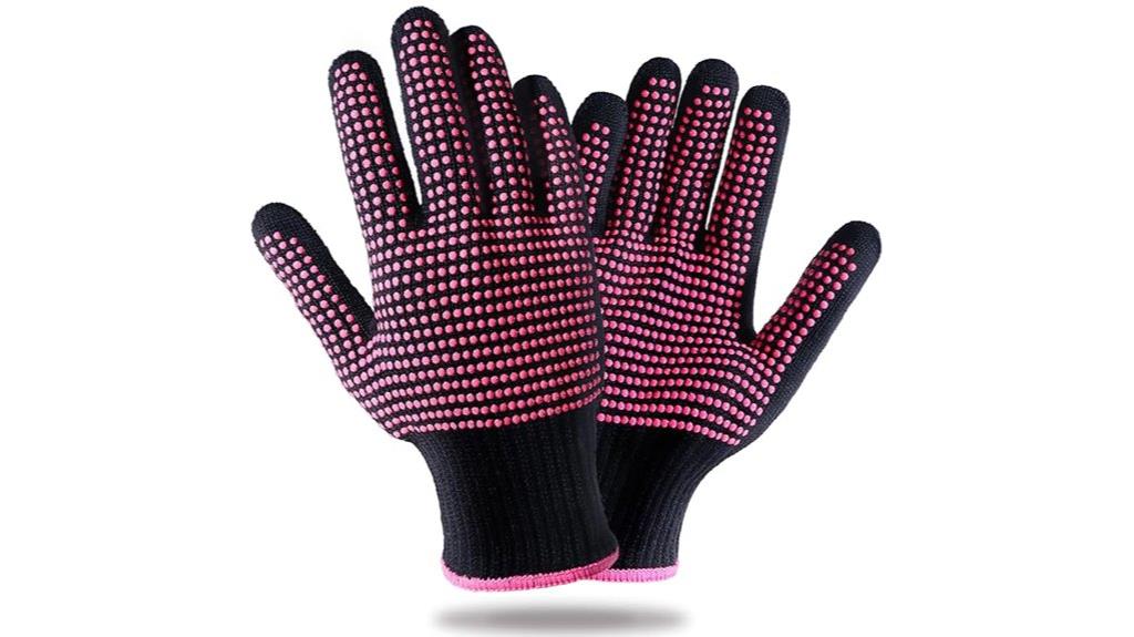 rose red heat resistant gloves