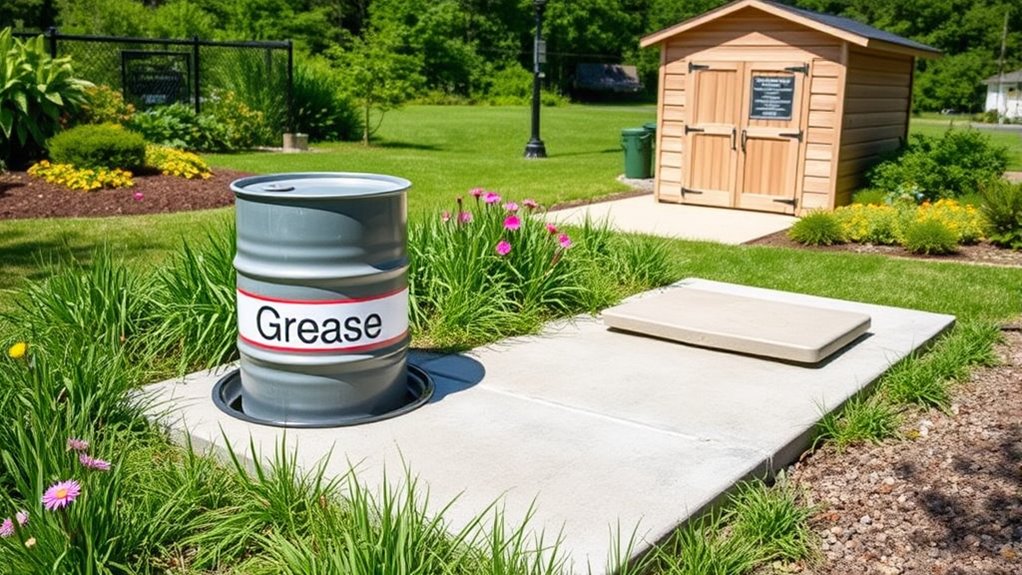 secure outdoor grease storage
