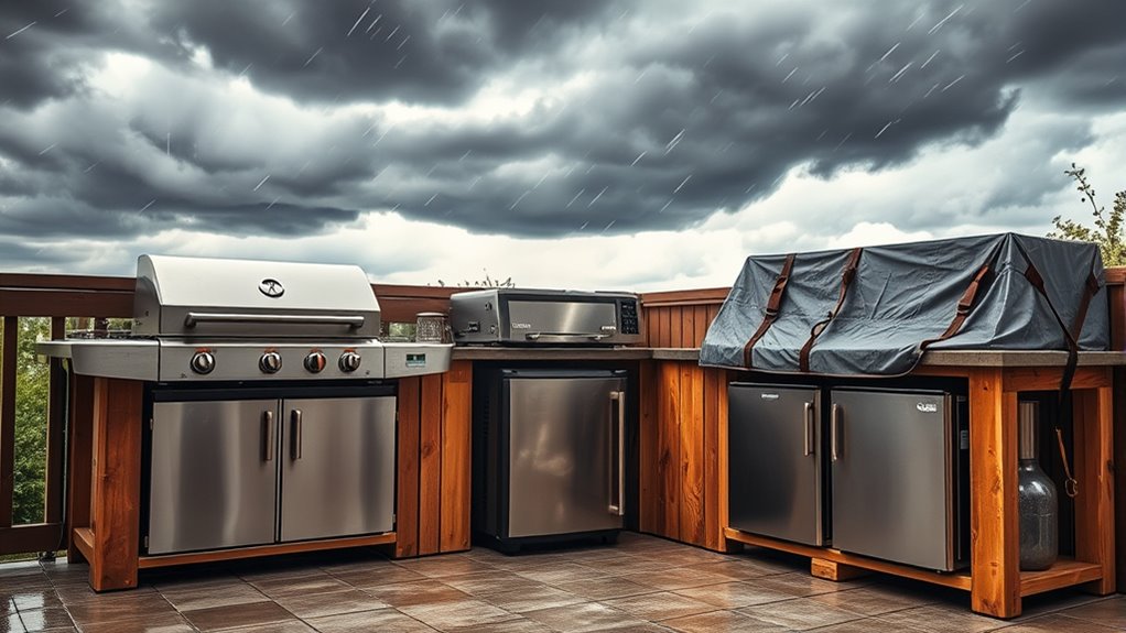 secure outdoor kitchen equipment