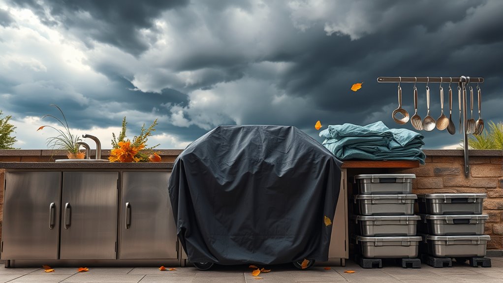 secure outdoor kitchen equipment