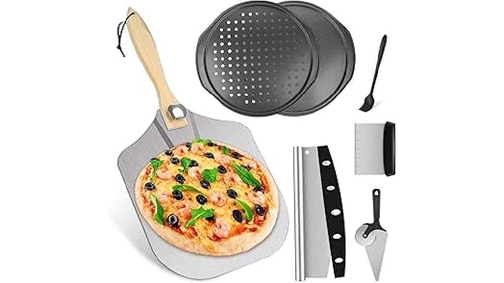 seven piece pizza baking set