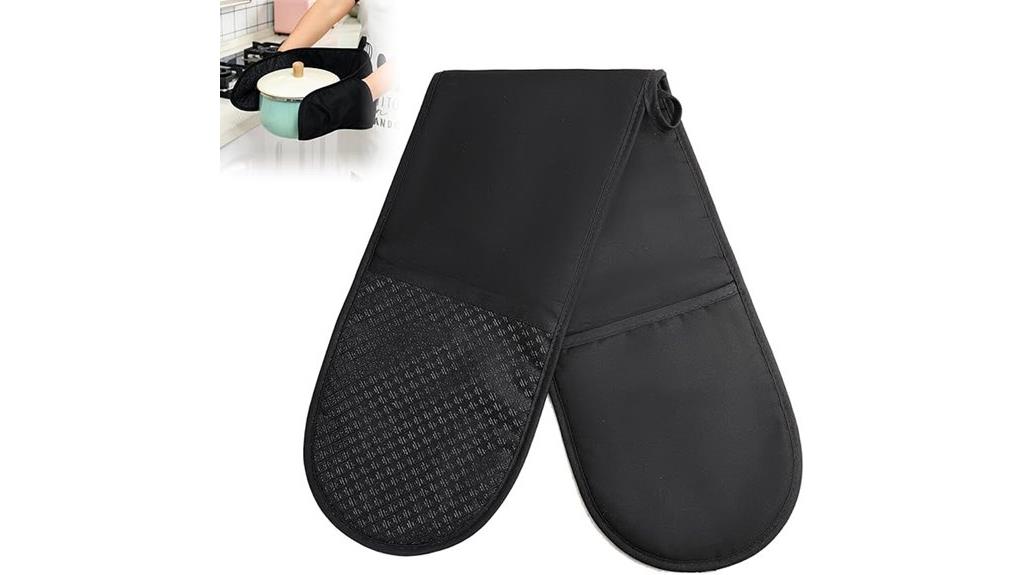 silicone double oven mitts