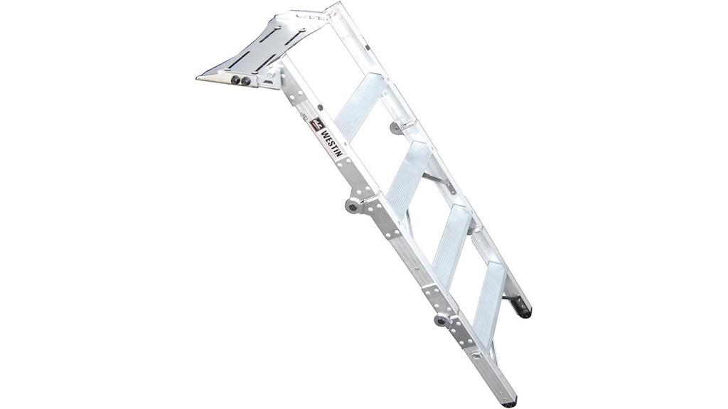 silver truck tailgate ladder