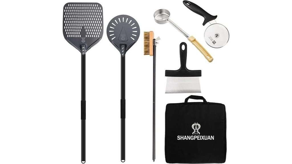 six 12 inch aluminum spatulas