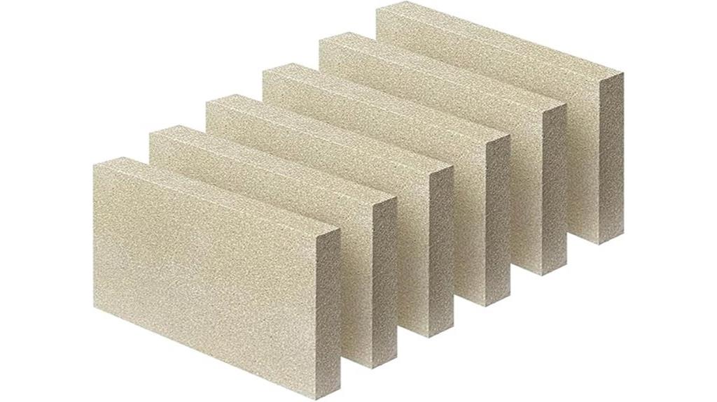 six 9x4 5x0 75 inch firebricks