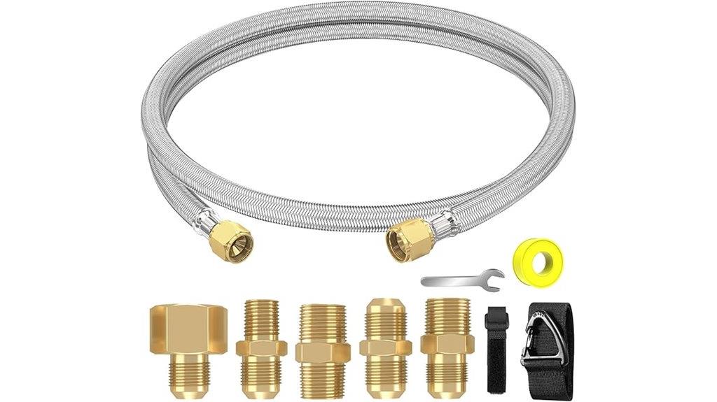 six foot braided propane hose
