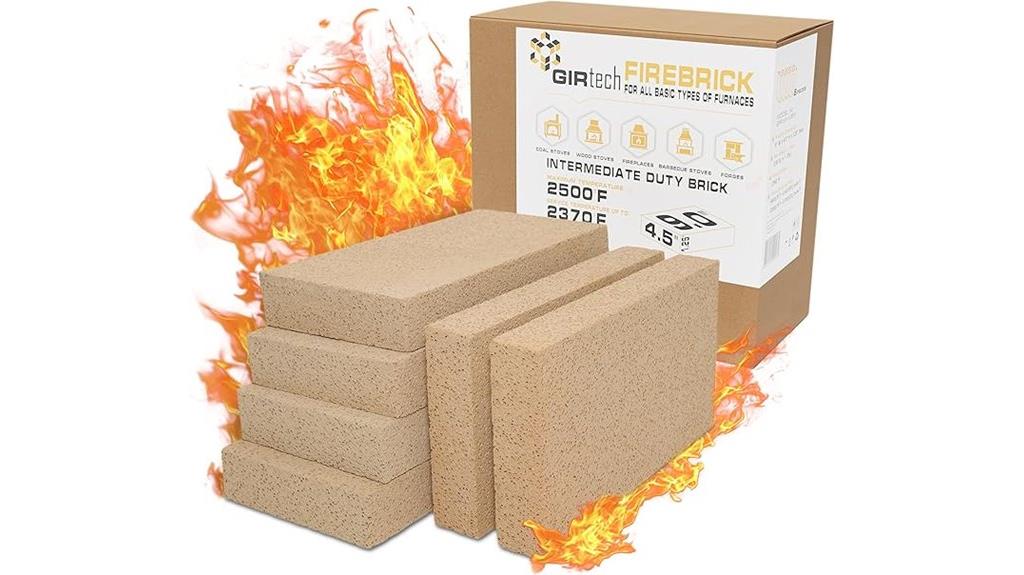 six pack insulating fire bricks