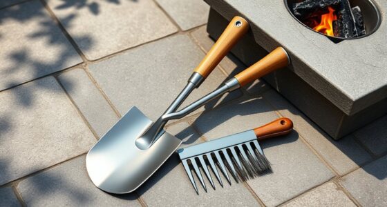 small patio ash cleanup tools
