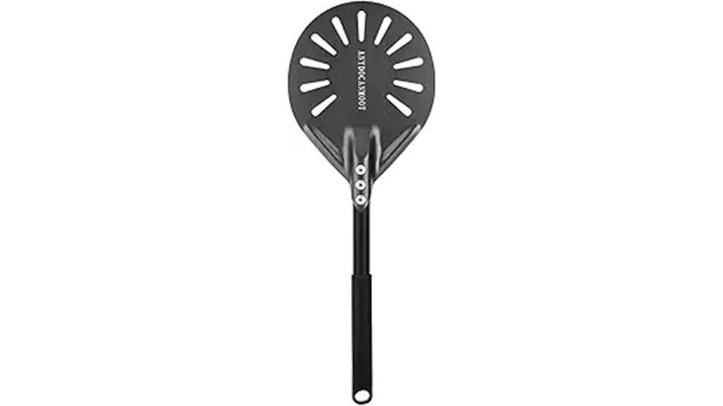 small perforated pizza paddle