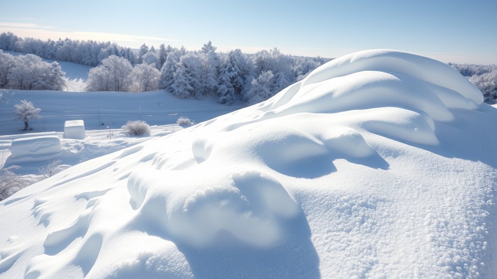 snow accumulation and distribution