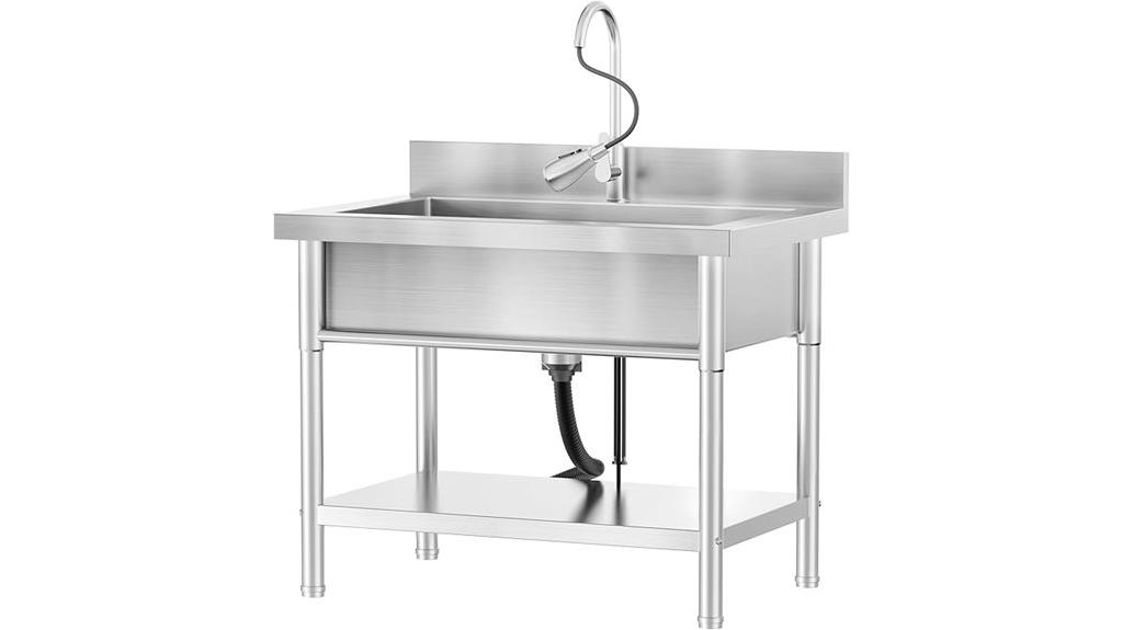 stainless pull out faucet sink