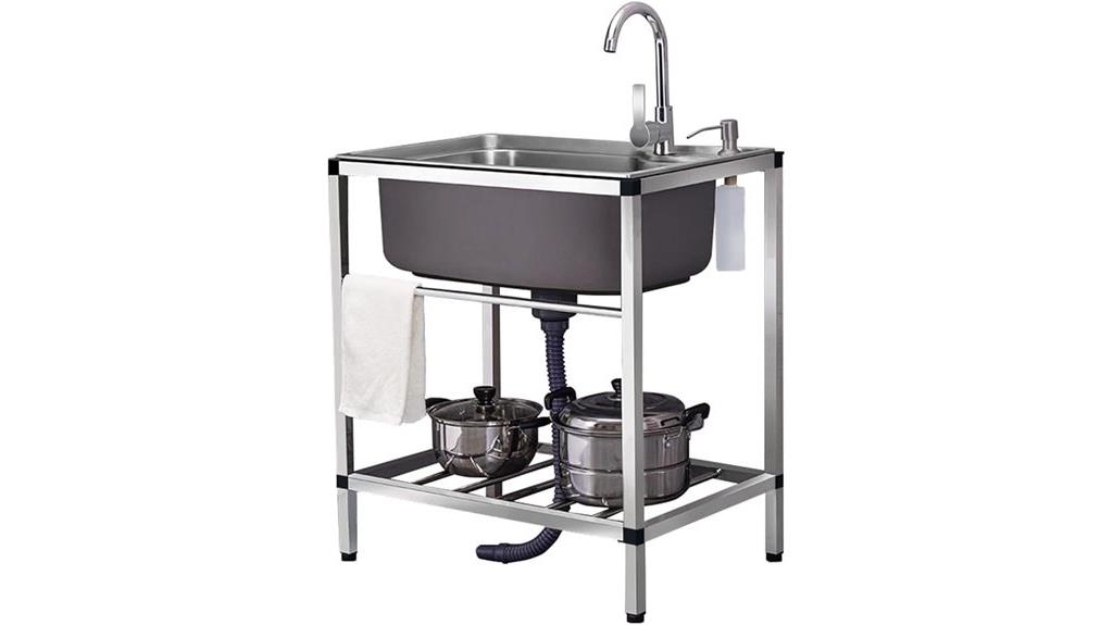 stainless single bowl sink