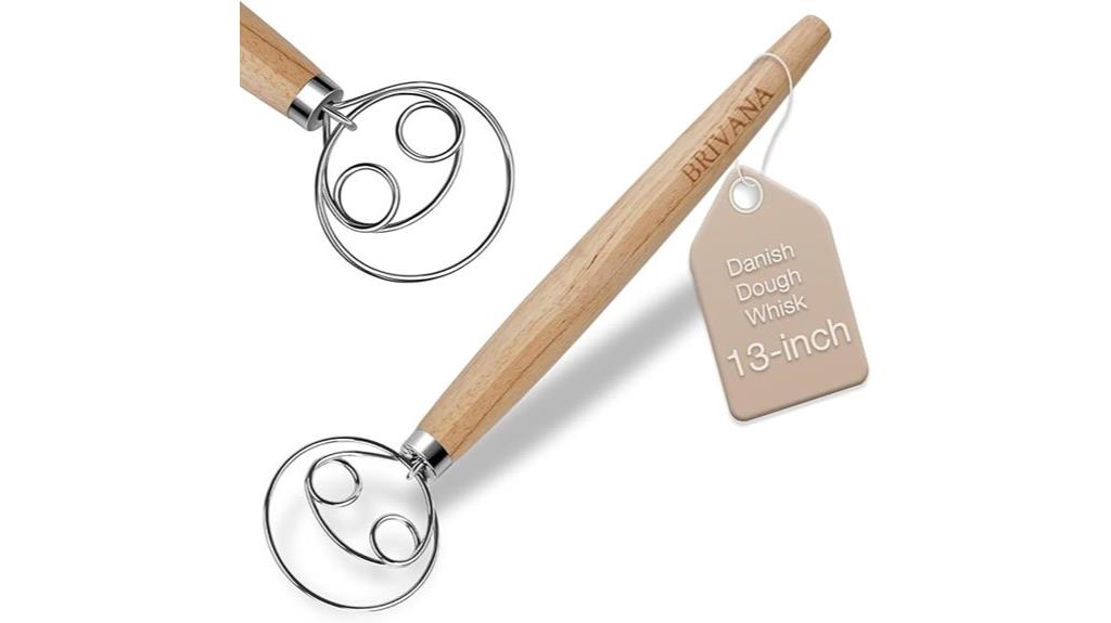 stainless steel dough whisk