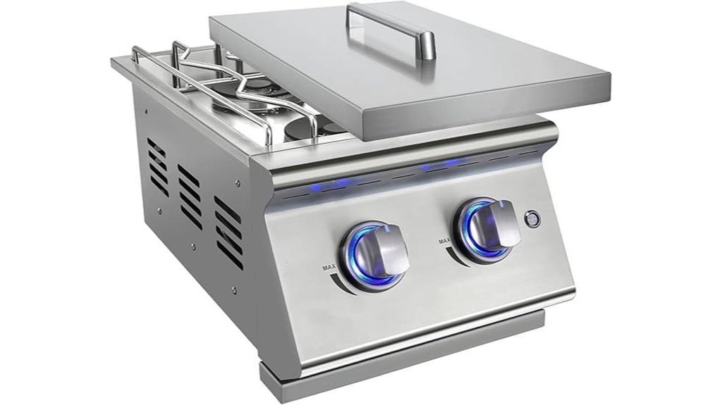 stainless steel dual burners