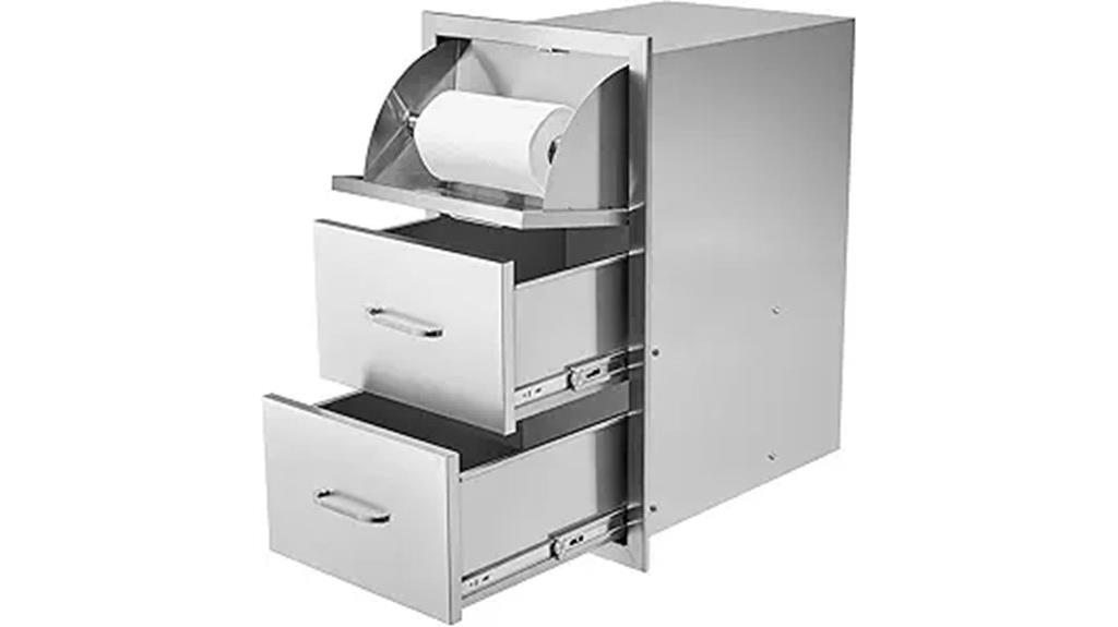 stainless steel kitchen drawers