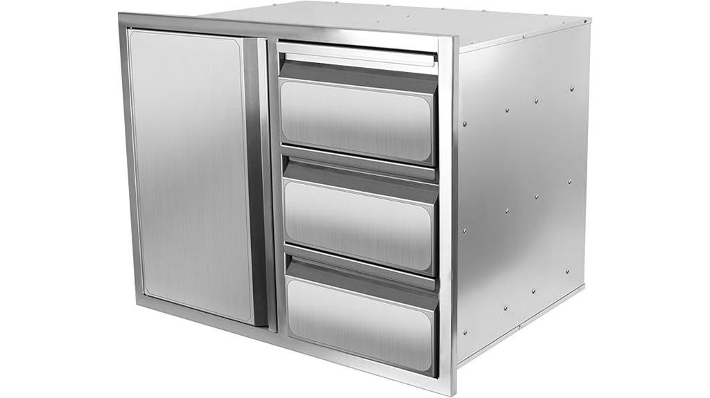 stainless steel outdoor drawer